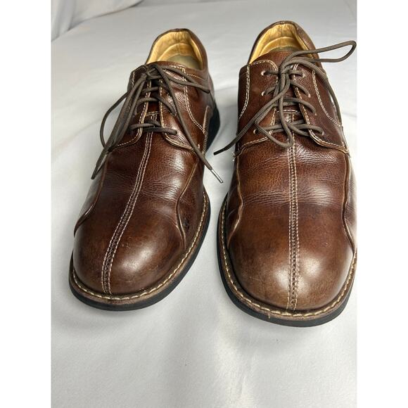 Johnston & Murphy Shuler Bicycle Brown Leather Oxford Shoes Mens 11.M  20-7223